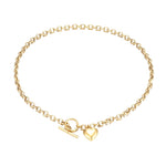 Seol Golds - Rolo Heart T-Bar Necklace