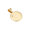 Circle cz Disc Pendant - Seol Gold