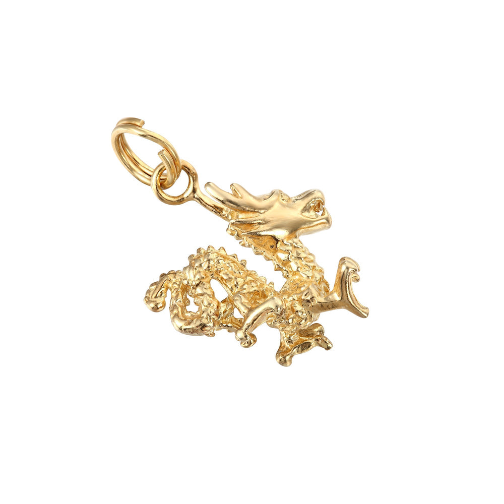 18ct Gold Vermeil Dragon Charm