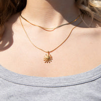 Sun necklace - seol-gold