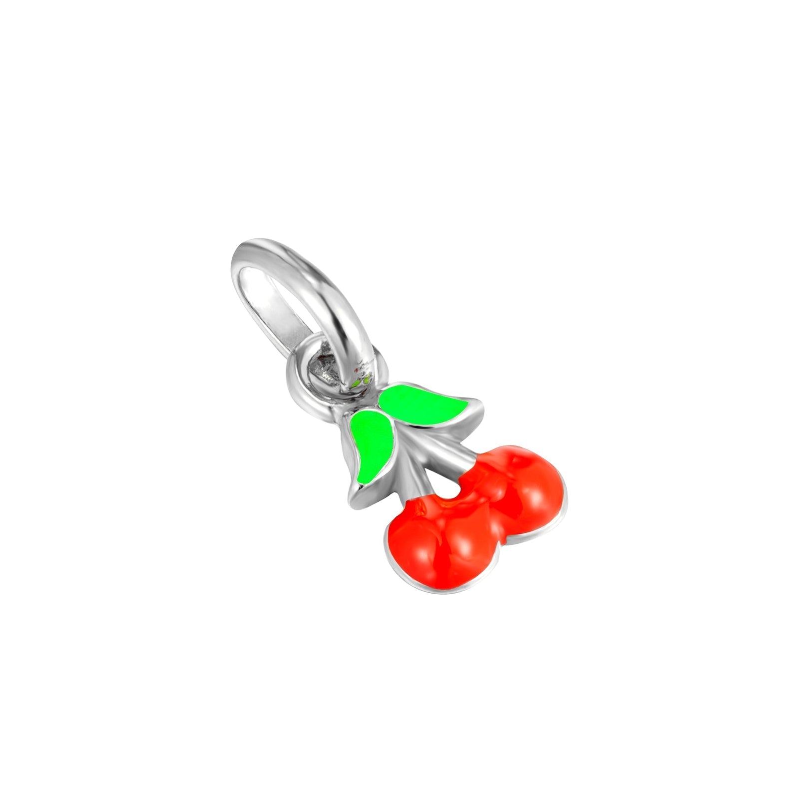 silver cherry charm necklace - seolgold