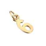 18ct Gold Vermeil Tiny Number Charm