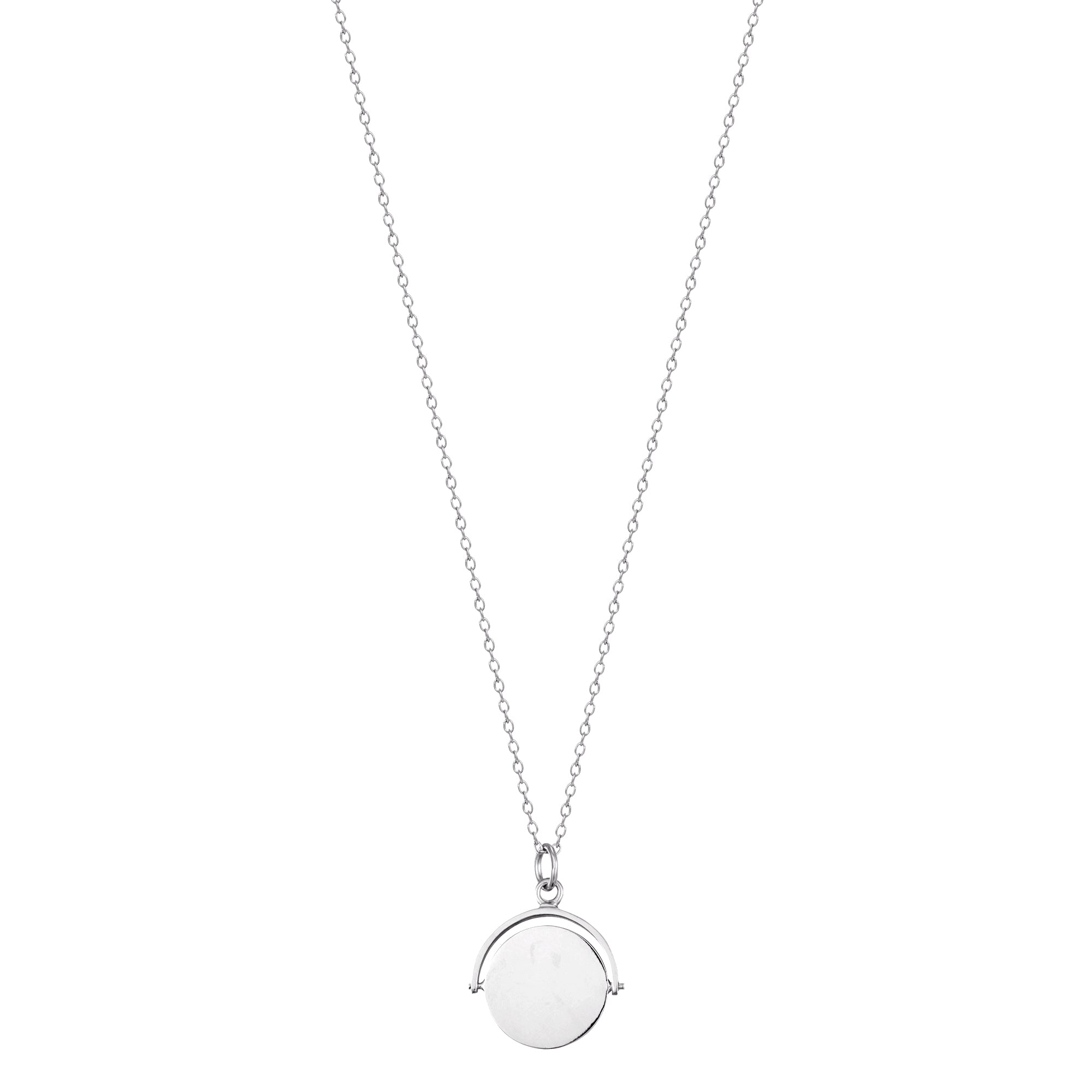 Sterling Silver Spinning Disc Necklace