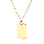 dog tag gold necklace - seolgold