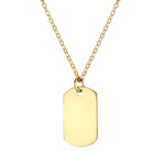 18ct Gold Vermeil Dog Tag Necklace