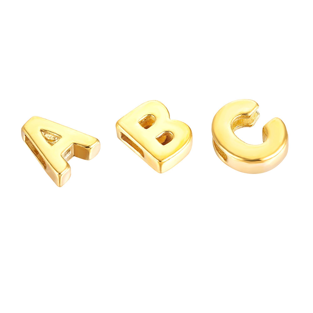 18ct Gold Vermeil Alphabet Letter Threader Charm
