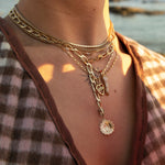 cz necklace- seol gold