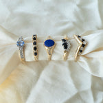 Vintage - 9ct Solid Gold - Sapphire - Diamond Ring - seolgold