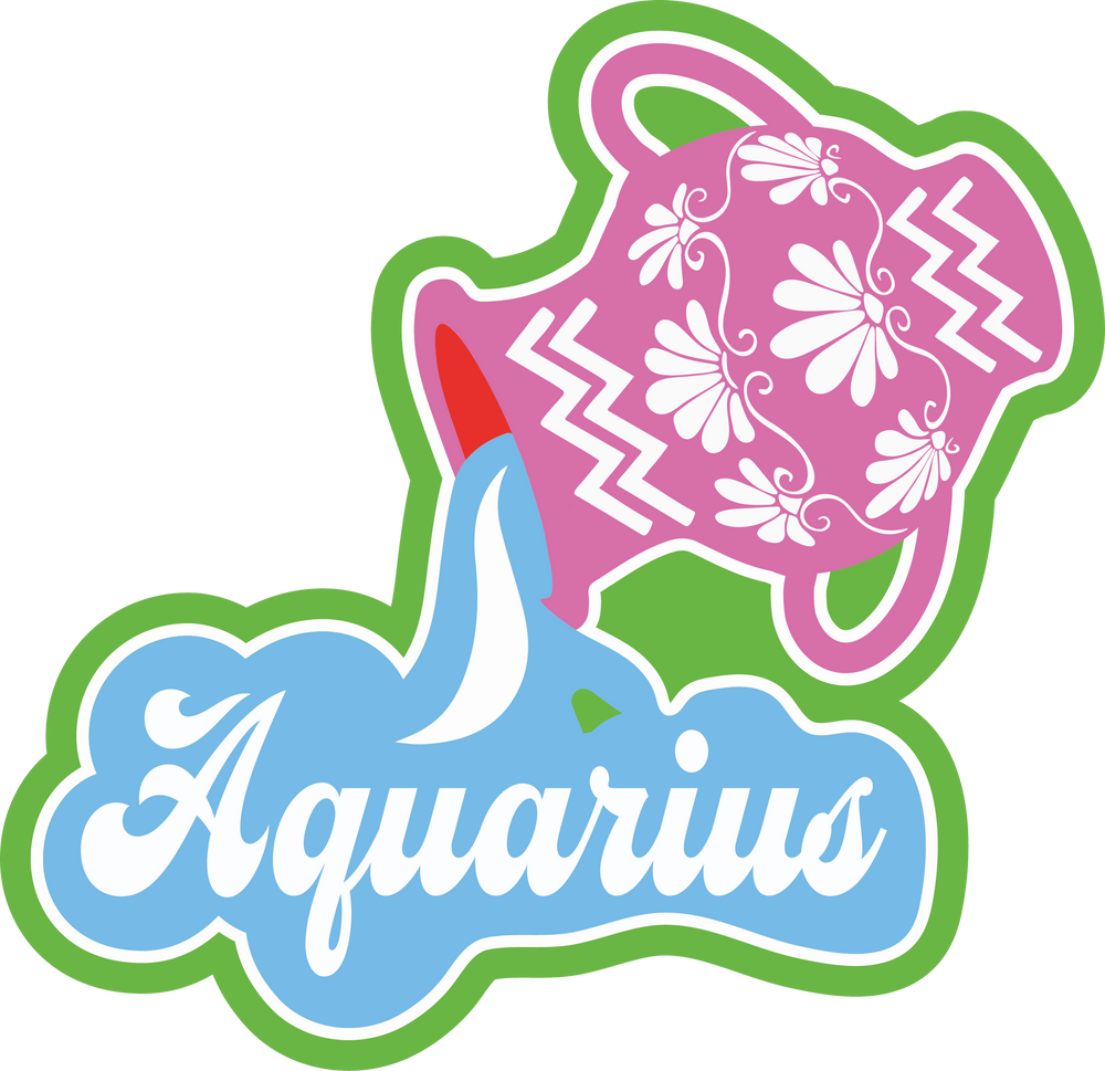 aquarius sticker - seol gold
