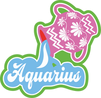 aquarius sticker - seol gold
