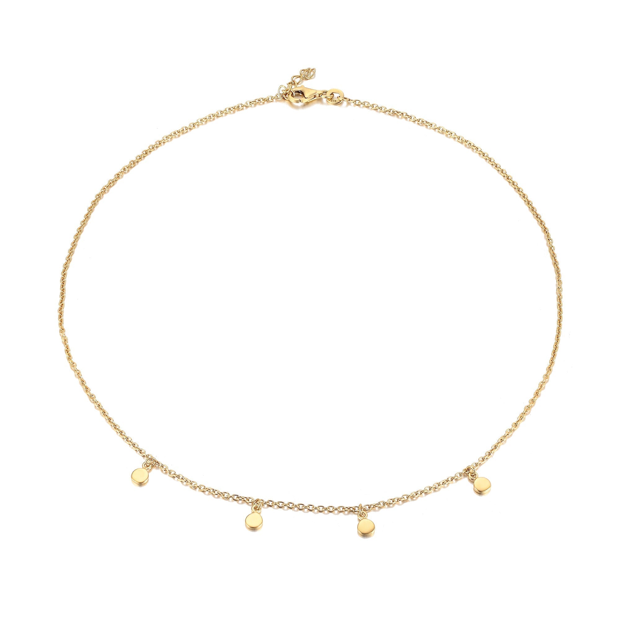 Disc Charm Necklace - seol-gold