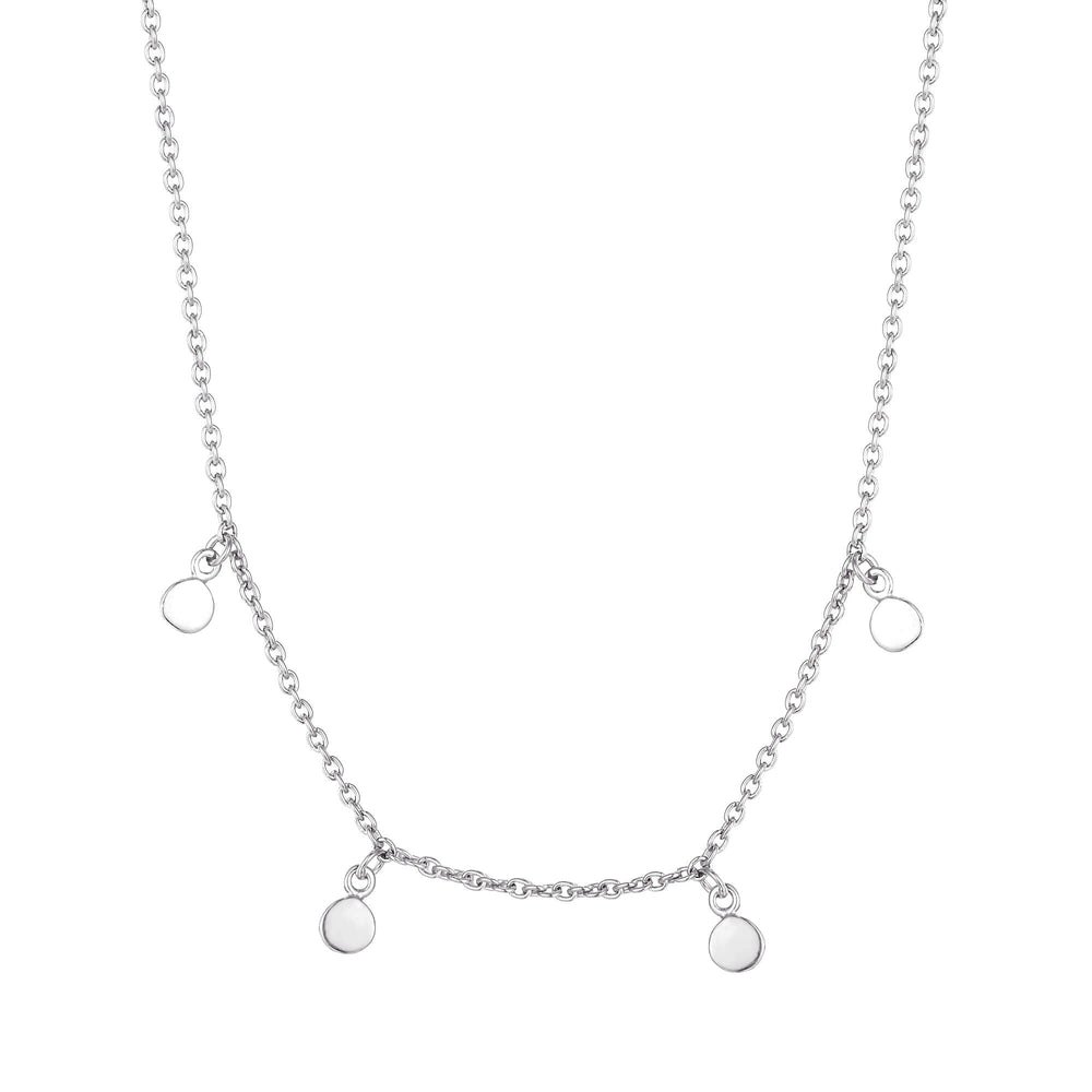 Sterling Silver Disc Charm Necklace