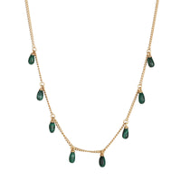 malachite necklace -seol gold