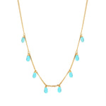 turquoise necklace -seol gold