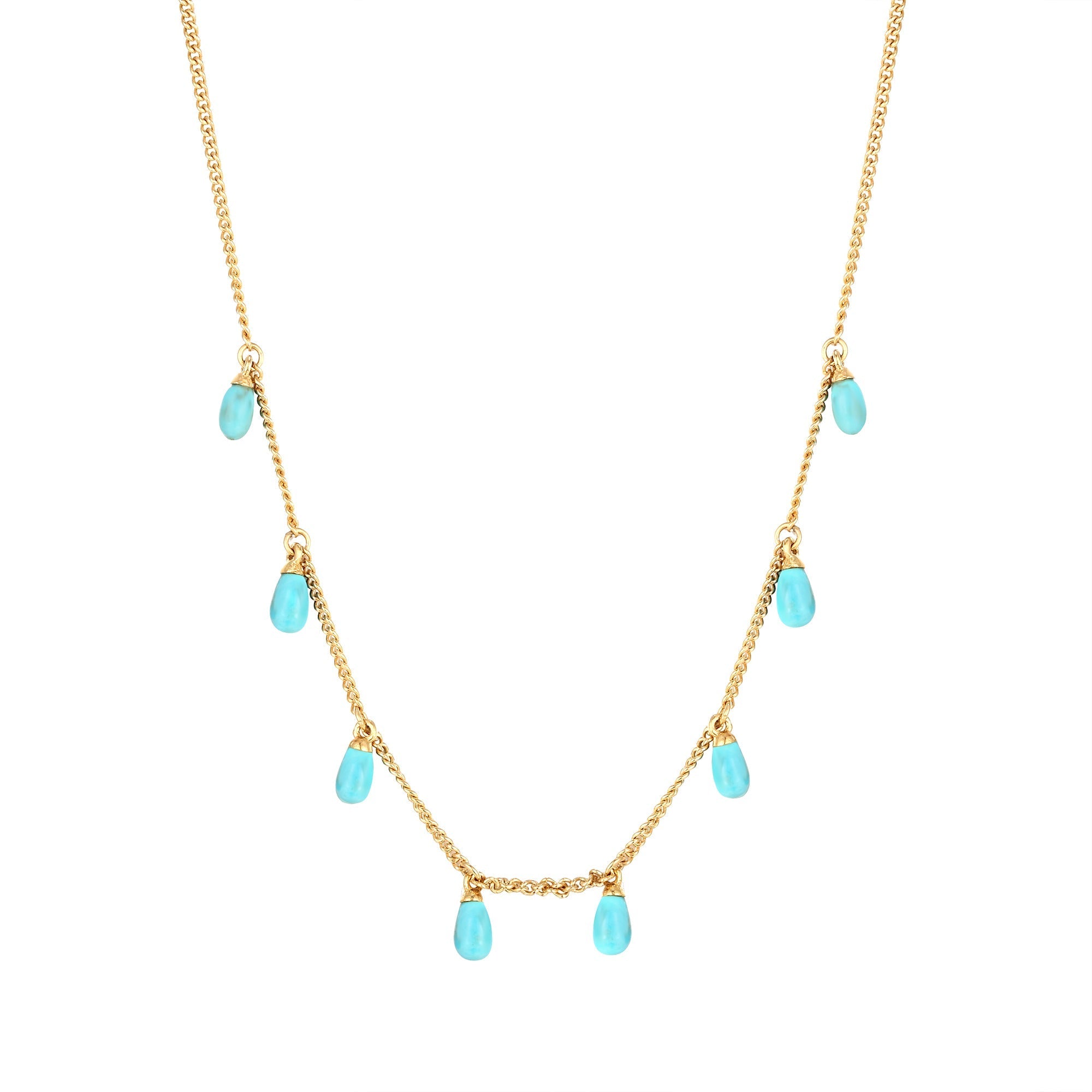turquoise necklace -seol gold