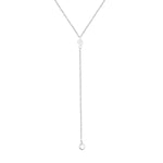 Sterling Silver Disc Lariat Necklace