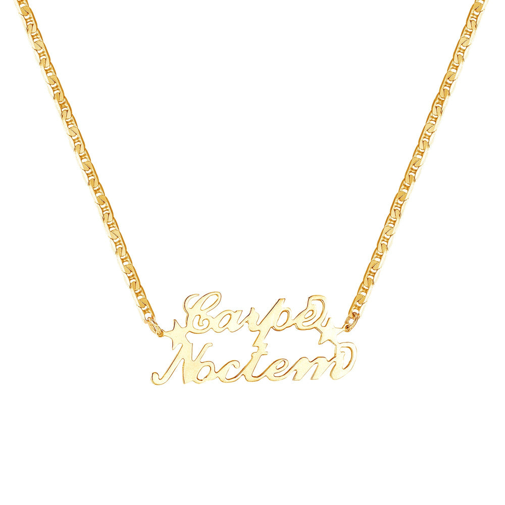 18ct Gold Vermeil Carpe Noctem Mariner Necklace
