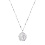 silver coin medallion necklace - seolgold