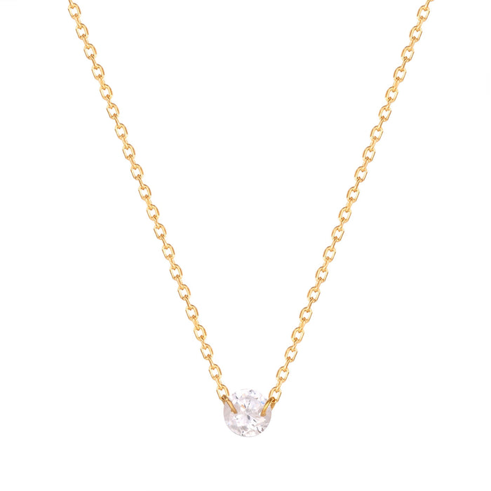 solitaire Necklace - seol-gold