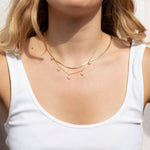 18ct Gold Vermeil CZ Star Drop Charm Necklace