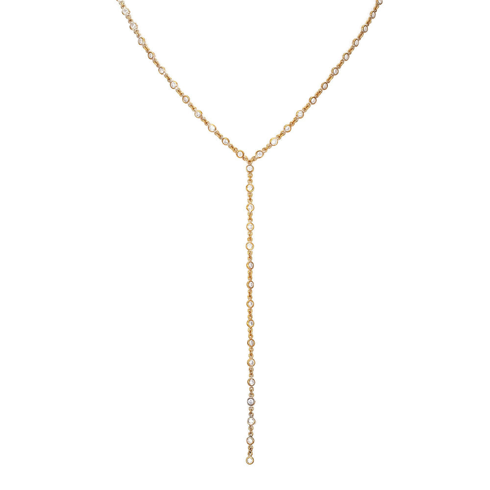 Lariat Chain CZ Necklace