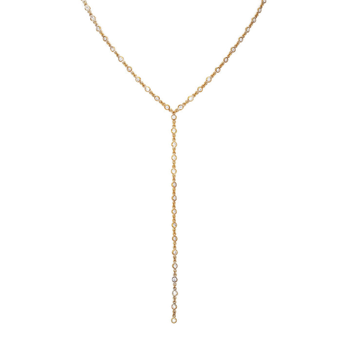 Lariat Necklace - seol-gold