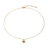 cz north star necklace - seol gold