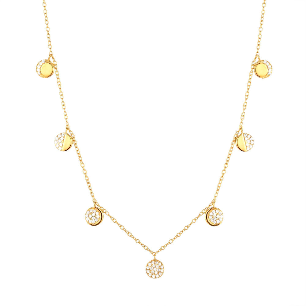 18ct Gold Vermeil Moon Phase Necklace
