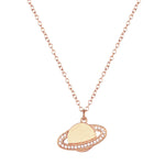rose gold planet necklace - seolgold