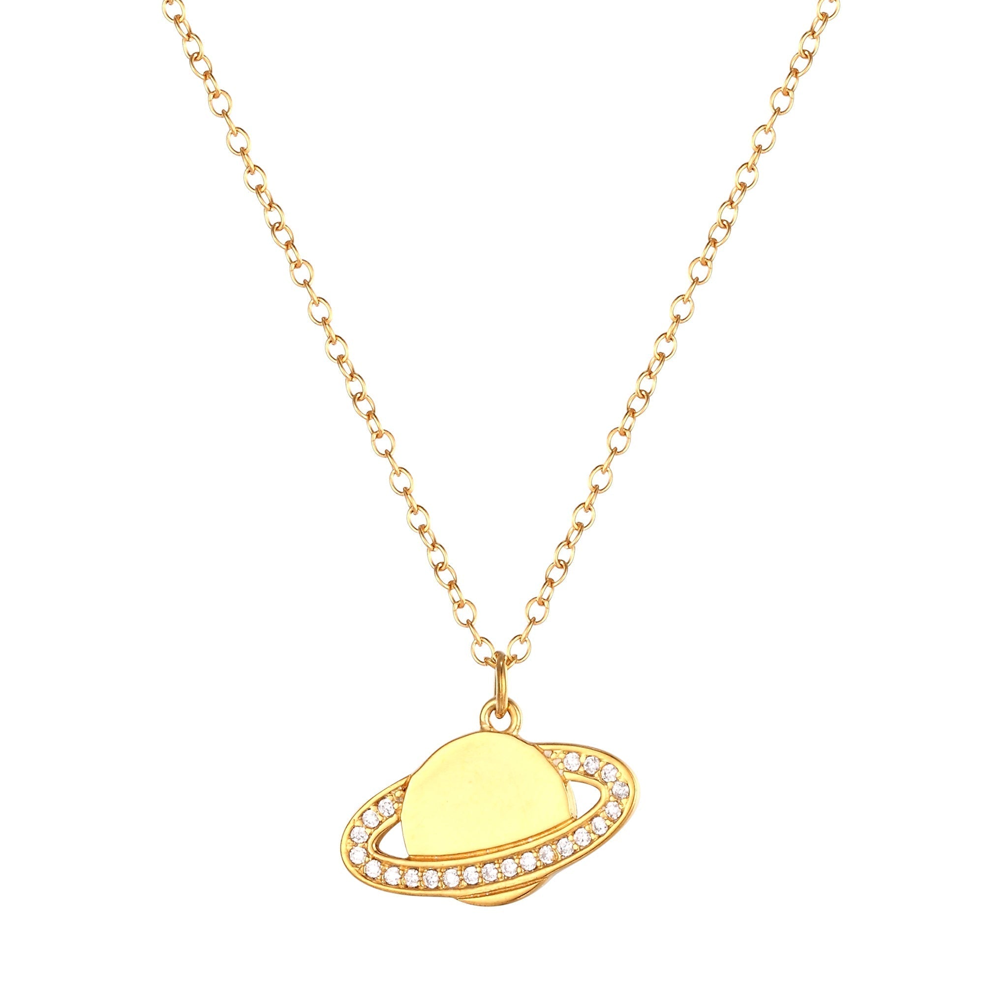 cubic zirconia necklace - seol-gold