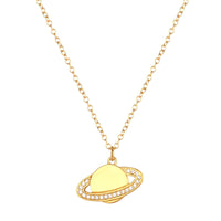 cubic zirconia necklace - seol-gold