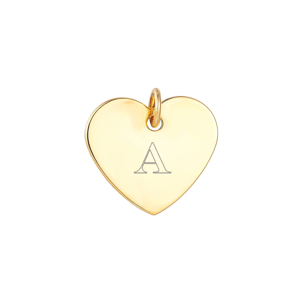18ct Gold Vermeil Engravable Heart Disc Pendant
