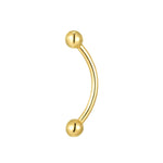 9ct Solid Gold Curved Barbell - seolgold