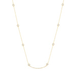 9ct Solid Gold CZ Studded Chain Necklace