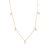 gold cubic zirconia necklace - seol-gold