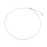 gold pearl string necklace - seol-gold