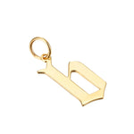solid gold letter charm - seolgold