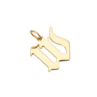 solid gold letter charm - seolgold