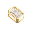 Seol gold - 9ct solid gold baguette cz charm