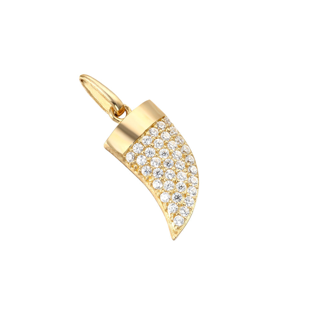 9ct Solid Gold Tusk Pendant Charm
