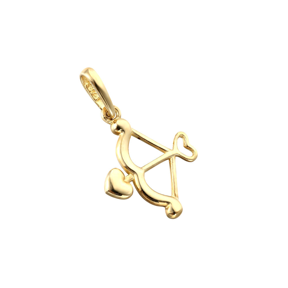 9ct Solid Gold Cupid Bow Pendant