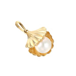 9ct Solid Gold Pearl Shell Charm Pendant