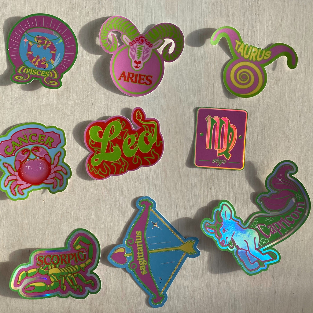 Star Sign Stickers & Seol + Gold