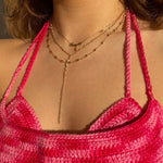 Gold Lariat Necklace - seol-gold