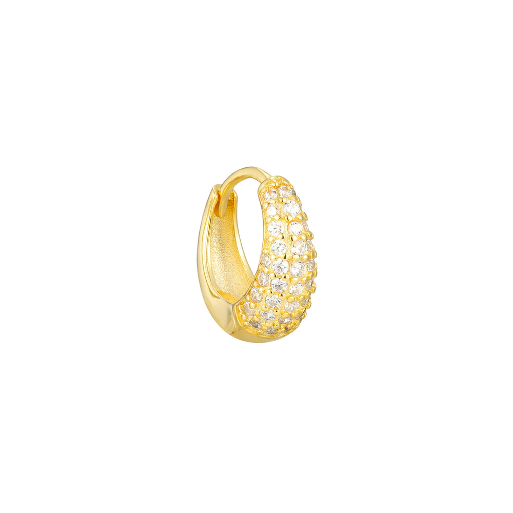 Pave CZ Cashew Hoops