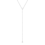Sterling Silver Double CZ Lariat