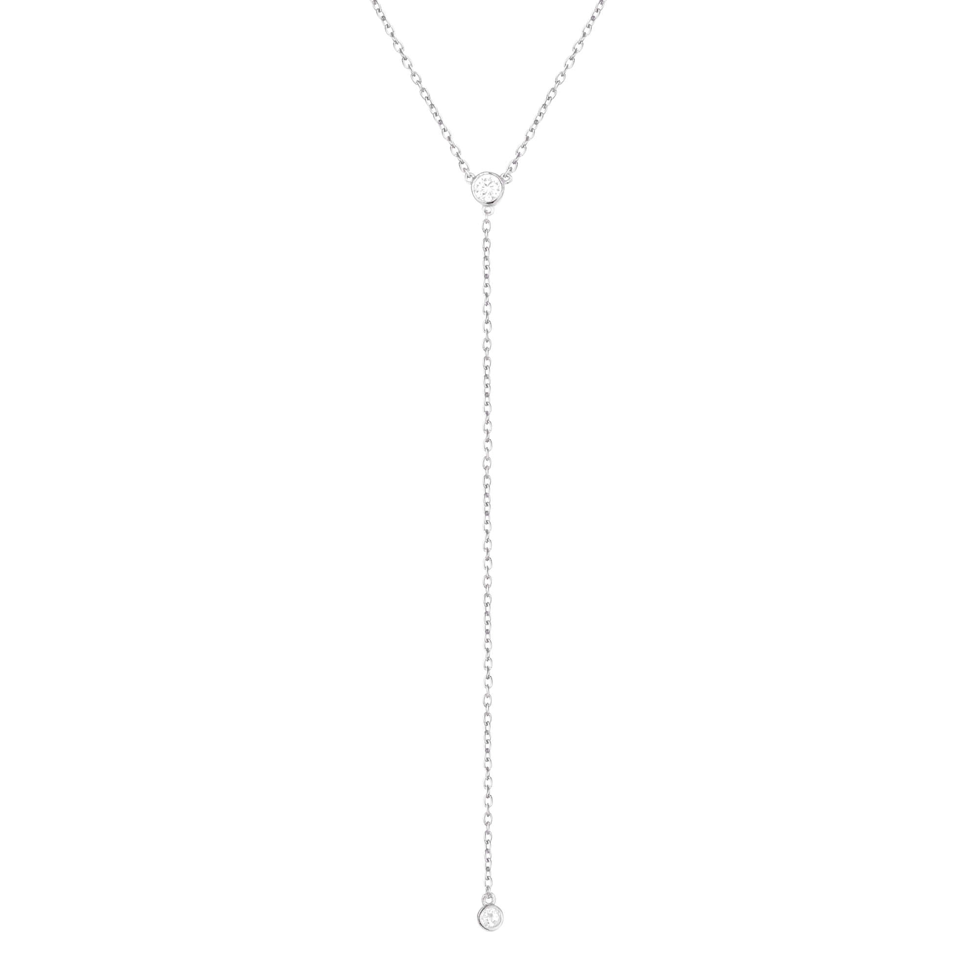 silver lariat necklace - seol gold