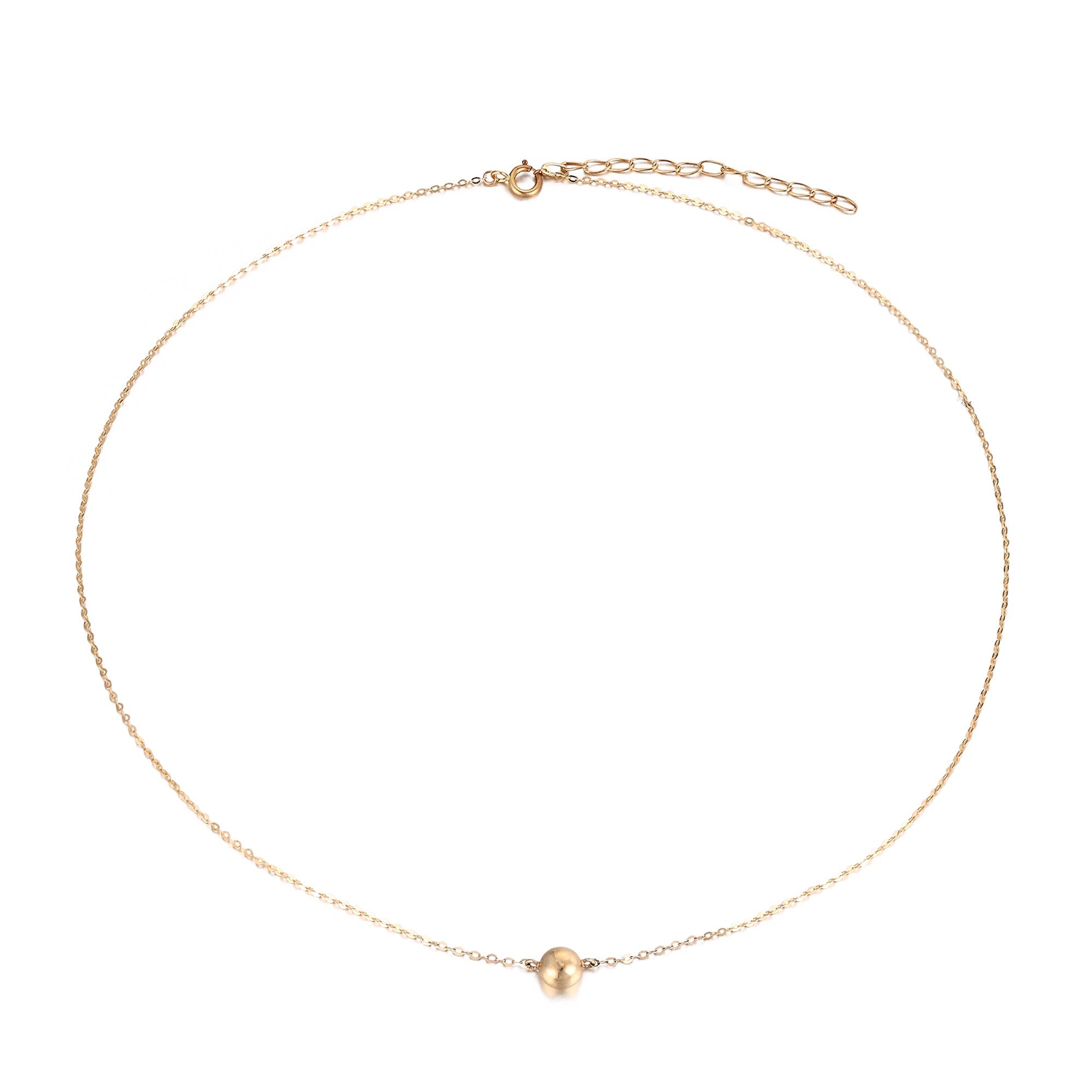 Round Dot Necklace - seol-gold