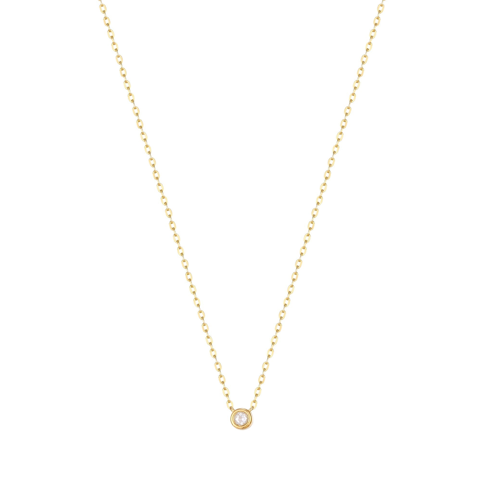 solitaire necklace - seol gold