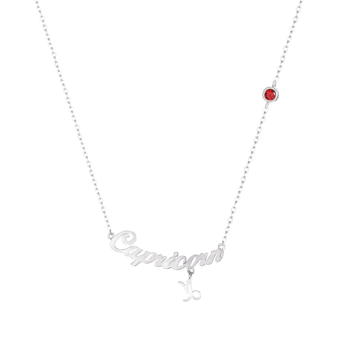 silver Capricorn necklace - seolgold